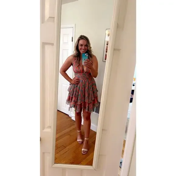 coral green dress Coral Reef Cotton Dress – Lightweight Cruise Dress main image 0